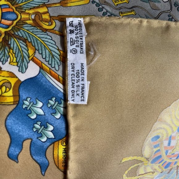 Hermes Scarf Multi Color Silk Satin Multi Color Silk Satin - Picture 5 of 5